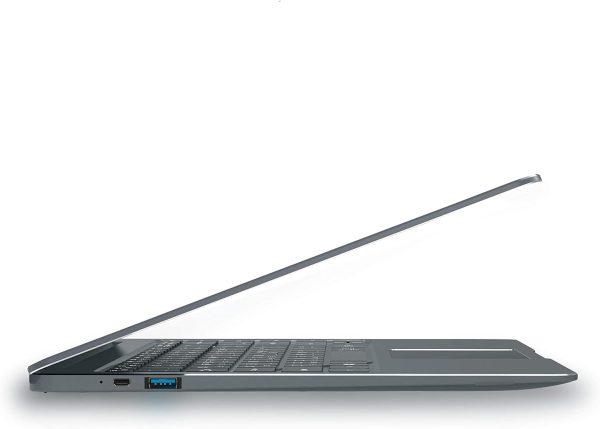 ⁦IQ TOUCH AIR X2 Laptop/Intel Celeron / 4GB RAM / 64GB Storage / 12.5" Full HD / 4000mAh Battery/Windows 10 / Micro SD Slot/Micro HDMI/Metallic body/Slim Design/Grey Color / 1 Year Warranty⁩ - الصورة ⁦4⁩
