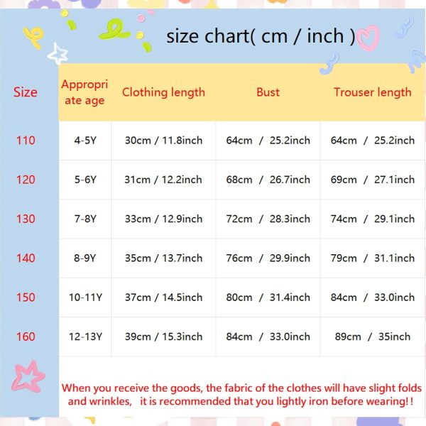 ⁦Children's Clothing, A Cute Summer Two-piece Set for Girls, A Cute Heart-shaped Short Top and Sporty Trousers Set, Suitable for Ages 4 To 13⁩ - الصورة ⁦6⁩
