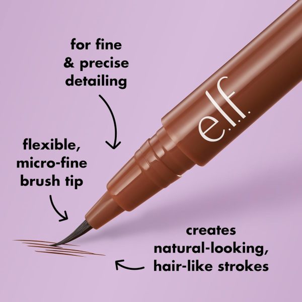 ⁦e.l.f. Holy Strokes Micro-Fine Brow Pen, for a Natural Look, Long-Lasting Eyebrow Pencil, Waterproof & Smudge-Proof, Vegan & Cruelty-Free, Espresso⁩ - الصورة ⁦5⁩