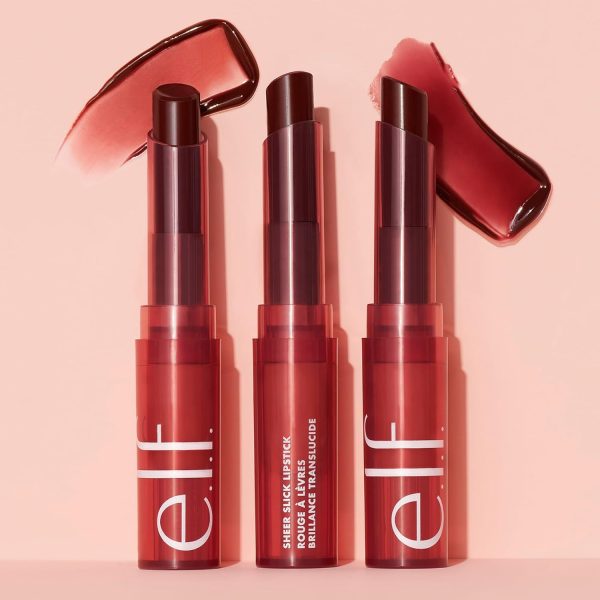 ⁦e.l.f. Sheer Slick Lipstick, Black Cherry⁩ - الصورة ⁦4⁩