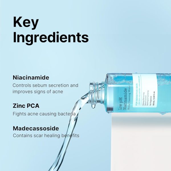 ⁦COSRX Low PH Niacinamide Micellar Cleansing Water 100ml⁩ - الصورة ⁦3⁩
