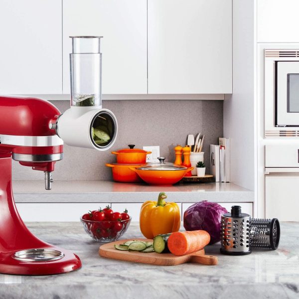 ⁦Slicer Shredder Attachment for KitchenAid Stand Mixers, Vegetable Cheese Grater Salad Maker Food Slicers Accessories for Kitchenaid, Easy Clean Dishwasher Safe Cheese Shredder by Gvode⁩ - الصورة ⁦7⁩