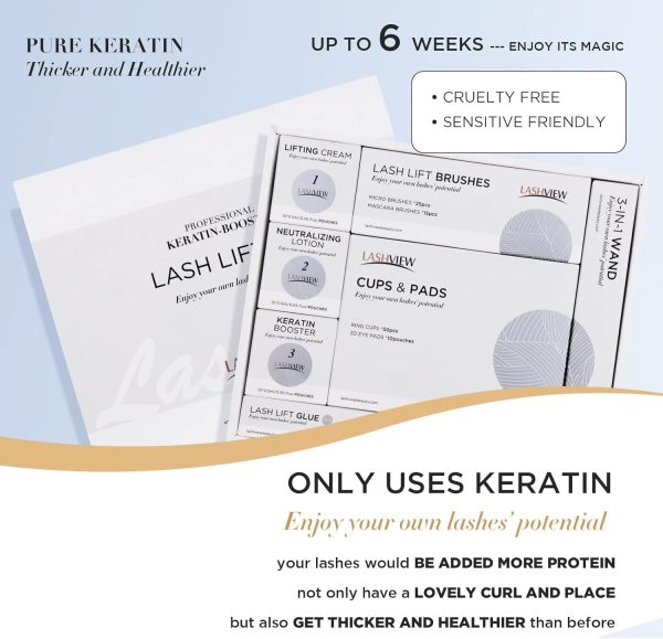 ⁦LASHVIEW Lash Lift Kit,Lash Lift,Professional Eyelash Perm Kit,Liquid Set,Semi-Permanent,Curling Perming,Wave Lift Extension Perm Set,10 Times⁩ - الصورة ⁦3⁩