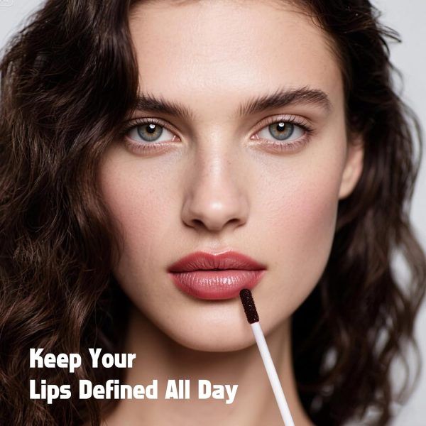 ⁦KIMUSE Peel Off Lip Liner Stain, Long Lasting Lip Tint Stain Peel Off, Waterproof, Transfer-Proof, Highly Pigmented Color Peel Off Lip Stain Liner, Matte Finish⁩ - الصورة ⁦6⁩