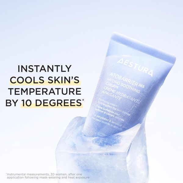 ⁦AESTURA ATOBARRIER365 Ceramide Hydro Soothing Cream | Lightweight Gel Moisturizer for Instant Cooling, Calming for Sensitive Skin, Quick Hydration, Non-comedogenic, 2.02 fl.oz.⁩ - الصورة ⁦4⁩