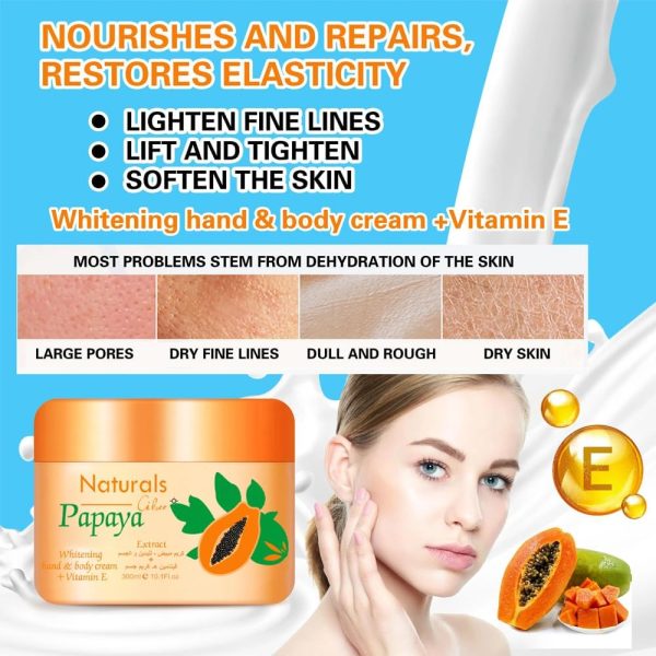 ⁦Naturals Whitening Daily Cream for Freckles and Face Removal, Whitening, Moisturizing, Fine Lines, Papaya, Whitening, Night⁩ - الصورة ⁦3⁩