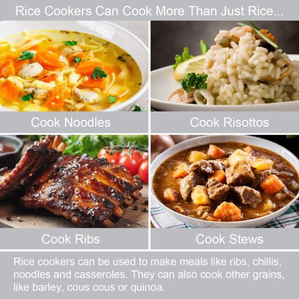 ⁦Refura - SA 2 in 1 Rice Cooker & Steamer 1.0 L/Non-Stick Removable Bowl/Keep Warm Functionality / 400 Watts/Includes Measuring Cup & Spatula | RE-618 | Kitchen Appliances⁩ - الصورة ⁦8⁩