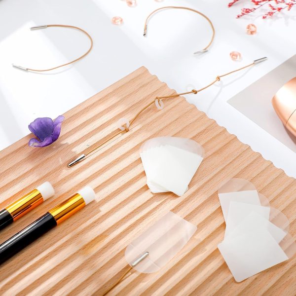 ⁦40 Pcs Face Lifting Tapes with 8 Pcs Lifting Rope Sets, Invisible Face Lift Tape Instant Face Lift Sticker Adhesive Lifting Patch Quick Face Lifting Band Neck Eye Lift Tape for Women Face Beauty⁩ - الصورة ⁦3⁩