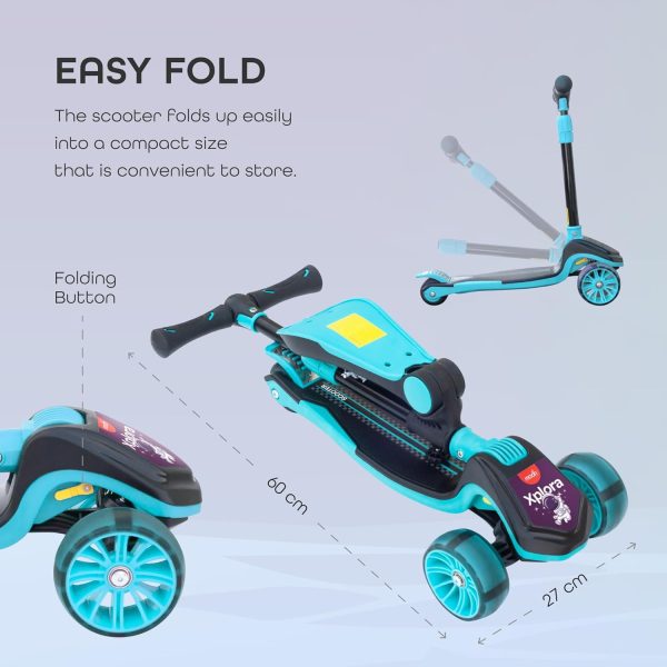 ⁦The Moon Brand Xplora Baby/Kids 3 Wheel Scooter⁩ - الصورة ⁦3⁩