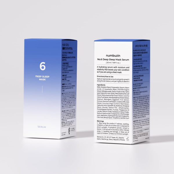 ⁦numbuzin No.6 Deep Sleep Mask Serum | Iceland Glacier Water Serum for Instant and Long-lasting Hydration with Hyaluronic Acid & Niacinamide | Korean Skin Care for Dry Skin | 1.69 Fl Oz⁩ - الصورة ⁦7⁩