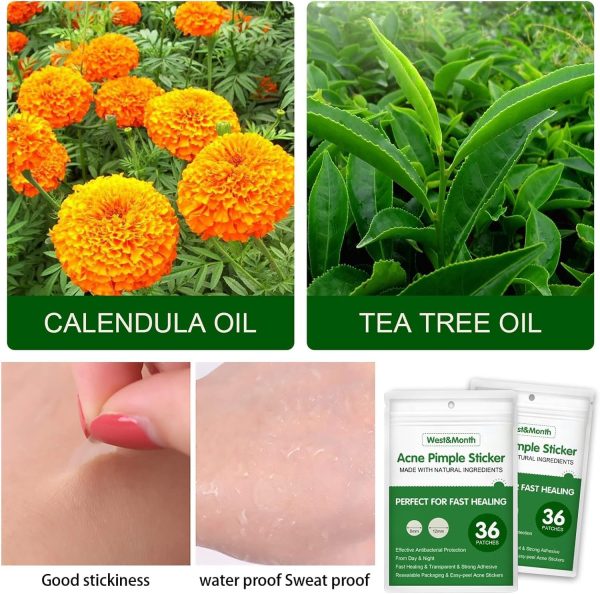 ⁦Salasabil Transparent Acne Remover Pimple Absorbing Cover Blemish Spot Skin Care Facial Stickers 2 Sizes (36 Count) in two boxs⁩ - الصورة ⁦5⁩