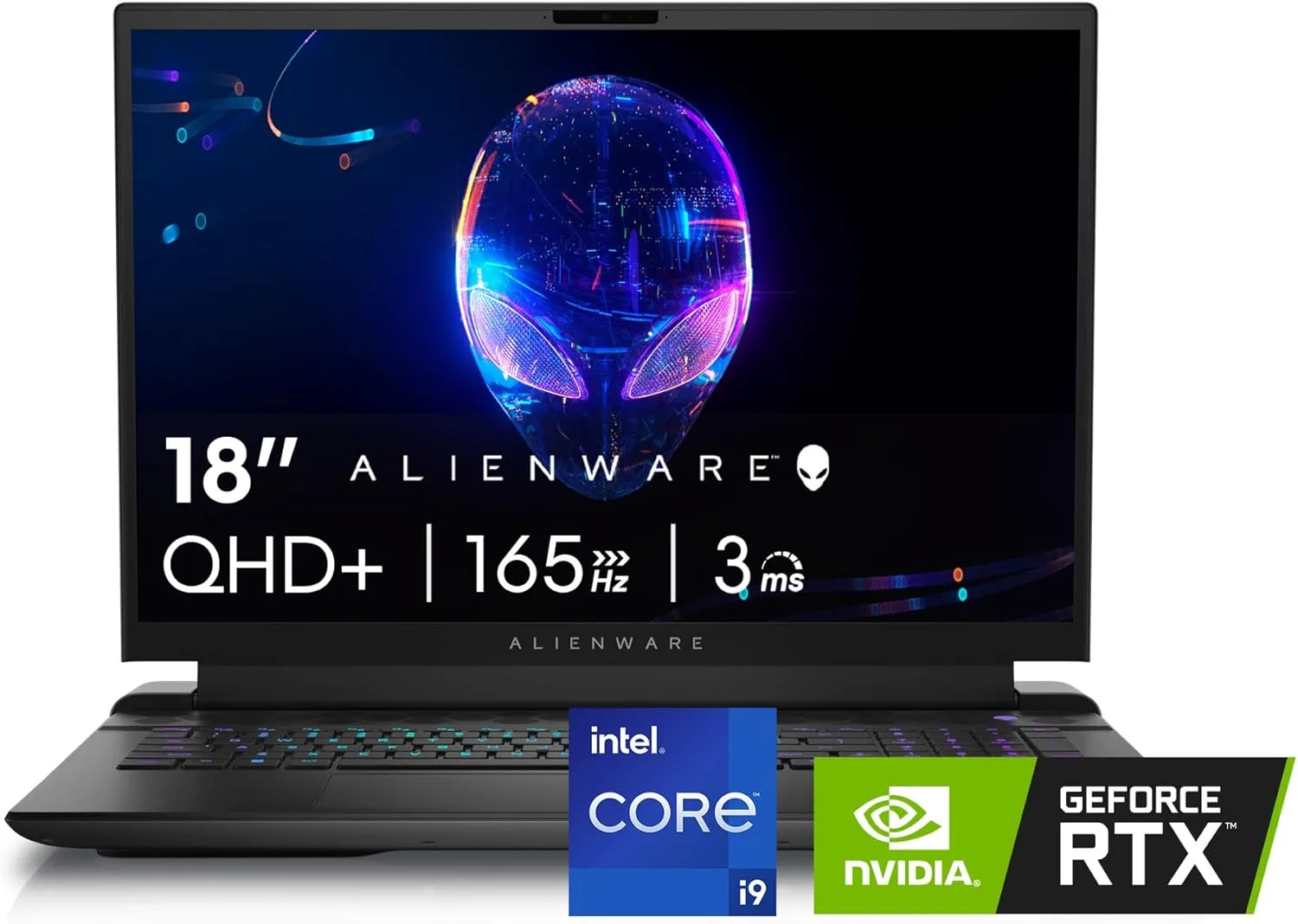 Alienware M18 R2 Gaming Laptop - 18 QHD+ 165Hz 3ms Display, Intel Core i9-14900HX, 32GB DDR5 RAM, 1TB SSD, NVIDIA GeForce RTX 4080 12GB GDDR6, Windows 11 Home, Onsite Service -