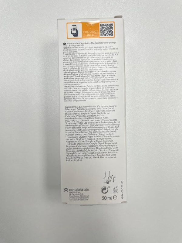 ⁦CANTABRIA LABS Heliocare 360º Spf50+ Fluido Age Act 50⁩ - الصورة ⁦7⁩