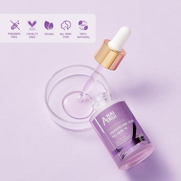 ⁦ANAiRUi 10% Tranexamic Acid Serum with Tranexamic Acid, Niacinamide and Hyaluronic Acid, Targets Hyperpigmentation, Even Skin Tone, 30 ml⁩ - الصورة ⁦5⁩