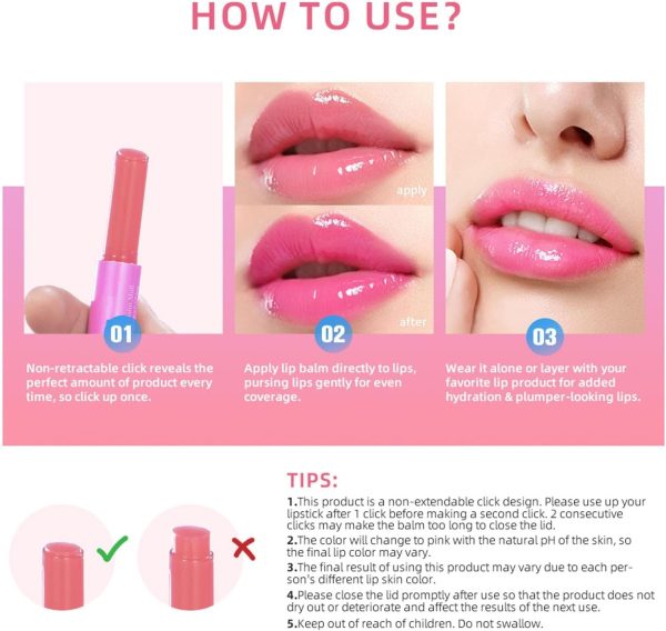 ⁦NALACAL 2 Pack Juicy Lip Balm Shift - Fruit Flavored Moisturizing and Glossy Lip Care, Lip Plumper, Tint, Balm, Lip Gloss Cute, Glow, Korean, Moisturizing Hydrating Lip Balm, For Women Girls⁩ - الصورة ⁦7⁩