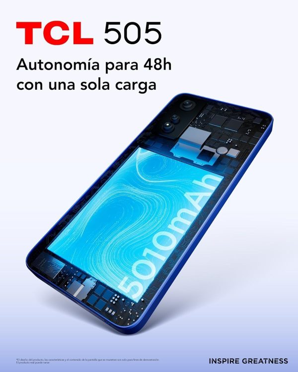 ⁦TCL 505 Dual-SIM 256GB ROM + 8GB RAM (GSM only | No CDMA) Factory Unlocked 4G/LTE Smartphone (Space Gray) - International Version⁩ - الصورة ⁦7⁩