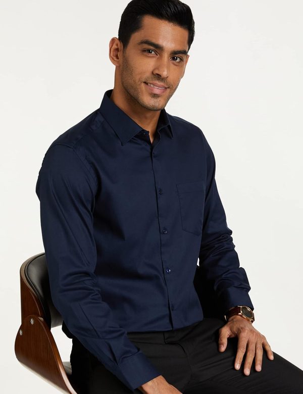 ⁦Diverse Men's Formal Shirt (8903905011992_Dvf01F2L01-126_40_Navy)⁩ - الصورة ⁦4⁩