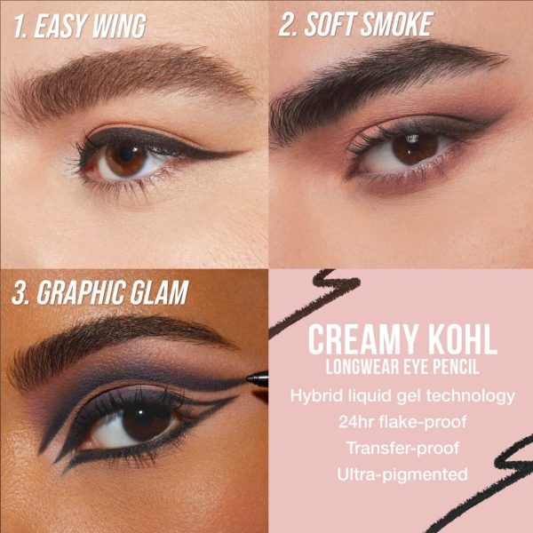 ⁦Huda Beauty Creamy Kohl Eye Pencil in Very Vanta Extreme Black, 0.35g⁩ - الصورة ⁦4⁩