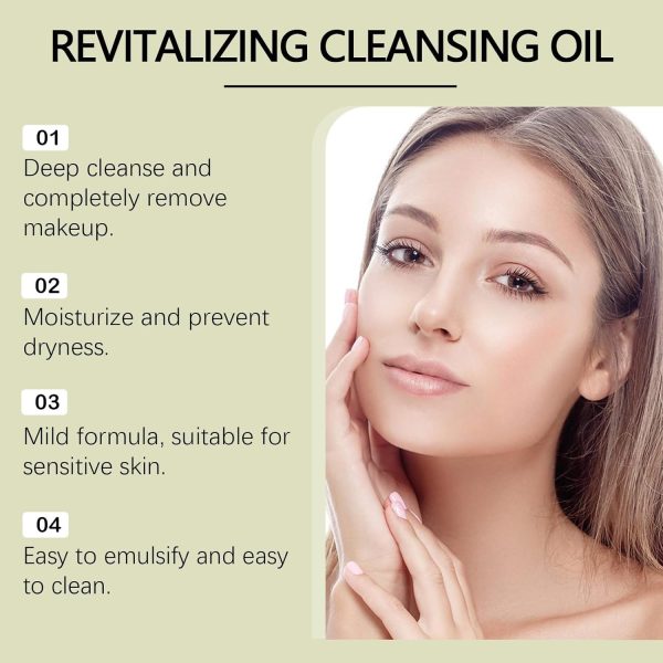 ⁦NALACAL Ginseng Cleansing Oil for Face, Hydrating Makeup Remover, Pore Control Oil Cleanser, Blackheads Removal and Makeup Remover, Turmeric Facial Cleanser Oil for Daily Makeup for All Skin Types⁩ - الصورة ⁦3⁩