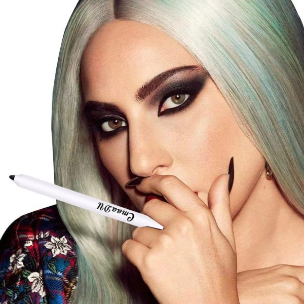 ⁦KASTWAVE Black White Eyeliner Pencil, 2 Pcs Matte Smooth White Eye Brightener Stick with Built-in Sharpener, Quick Drying Waterproof High Pigmented Highlighter Eye Liner Pen, Waterproof Smudge Proof⁩ - الصورة ⁦6⁩