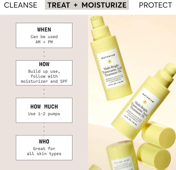 ⁦Naturium Multi-Bright Tranexamic Acid Treatment 5%, Skin Care with Encapsulated Kojic Acid & Alpha Arbutin, 1 oz⁩ - الصورة ⁦2⁩