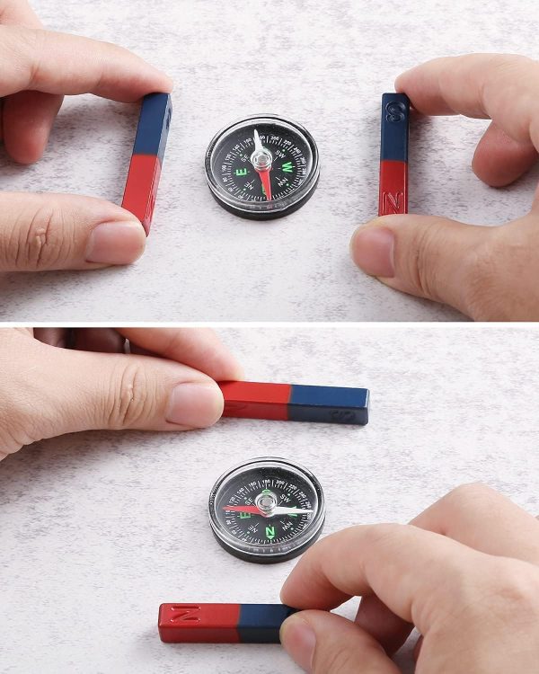 ⁦Labs Junior Science Magnet Set, for Education Science Experiment Tools, Physics Toys for Kids, Icluding Bar/Ring/Horseshoe/Compass Magnets⁩ - الصورة ⁦4⁩