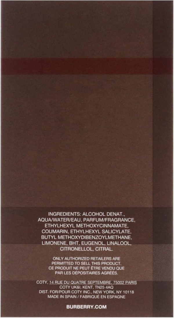 ⁦Burberry London Eau De Toilette Spray for Men, 100 ml⁩ - الصورة ⁦8⁩