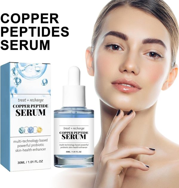⁦Mhepzol 2Pack Blue Copper Peptide Face Serums, Anti Wrinkle Improves Damaged Skin, Copper Peptides for Face, Glow Serum for Radiant, Hyaluronic Acid Serum Reduces Fine Lines, Improves Skin Barrier⁩ - الصورة ⁦6⁩