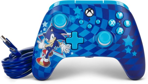 ⁦PowerA Advantage Wired Controller for Xbox Series X|S - Sonic Style, Sonic Xbox Controller with Detachable 10ft USB-C Cable, Mappable Buttons, Trigger Locks and Rumble Motors, Officially Licensed for⁩ - الصورة ⁦8⁩