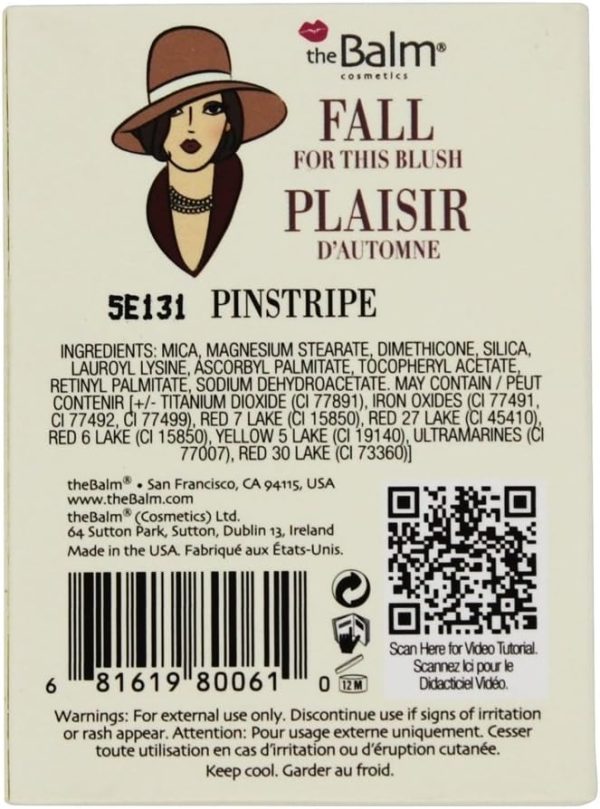 ⁦theBalm the Balm Instain Long Wearing Staining Blusher - Pinstripe, 0.23 oz⁩ - الصورة ⁦3⁩