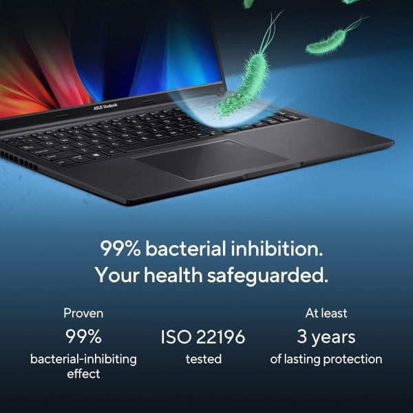 ⁦Asus VivoBook X1605YA-MB098W /AMD Ryzen 7 7730U / 8GB RAM / 512 SSD STORAGE / 16 FHD WUXGA (1920 x 1200) /720p HD camera With privacy shutter/AR-EN KEYBOARD/WIN 11/ 2Y INT'L WARRANTY⁩ - الصورة ⁦4⁩