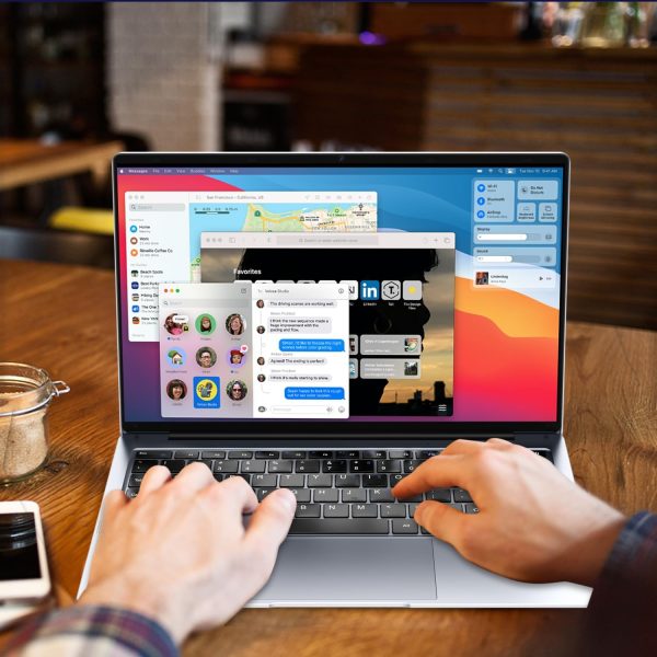 ⁦16" Laptop, Dual-Core Intel Celeron N4000 CPU, 6GB DDR4L RAM 256GB SSD, FHD IPS Screen, Windows 10 Laptop Computer with Stereo Speakers, Webcam, Dual Band-WiFi, BT4.2⁩ - الصورة ⁦9⁩