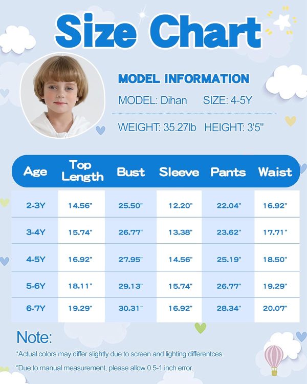 ⁦Hotfiary Kids Boys 2 Piece Tracksuit Set, Long Sleeve Hoodie Jacket Top and Sweatpant Jogging Pants Joggers Trouser Bottoms, Boys Running Walking Hiking Sweatsuit, Age 6M-7Y⁩ - الصورة ⁦7⁩