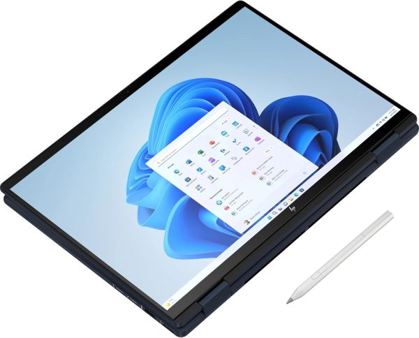 ⁦HP Envy x360 2-in-1 Laptop 14, 14" 2.8K, Touch screen, Intel Core Ultra 7-155U, Intel Integrated Graphics, 16GB RAM, 1TB SSD, Windows 11 Home, Atmospheric blue - A24VXEA⁩ - الصورة ⁦5⁩