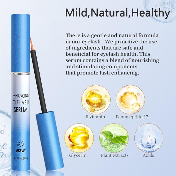 ⁦Azonee Lash Serum, Eyelashes Serum for Eyelash & Eyebrow Growth, 4ml Rapid Eyelash Growth Enhancing Serum, Lash Serum for Eyelash Enhance, Gentle Formula for Longer, Fuller, and Thicker Lashes & Brows⁩ - الصورة ⁦7⁩