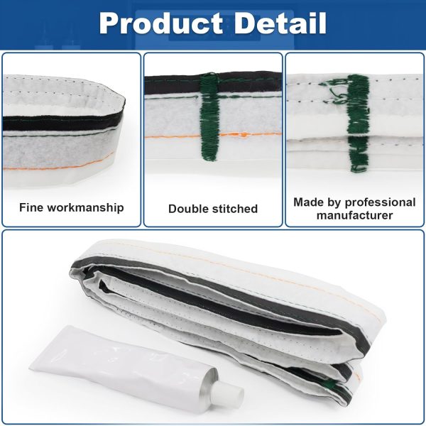 ⁦Showingo W10612022 Dryer Rear Drum Felt Seal Replacement Compatible with Whirlpool Crosley Amana Maytag Estate Kenmore Dryers Enhance Dryer Performance Replaces AP5737110 PS8691753 AP3094267 PS334327⁩ - الصورة ⁦3⁩
