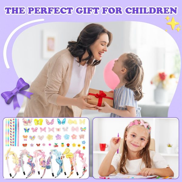 ⁦WEKUBA Headband Making Kit for Girls, Kids Hair Accessories Craft Sets, DIY Hair Band for Kids 5-12 Year Old, Little Children's Art & Craft Gifts, Headband Girls Toy Gift⁩ - الصورة ⁦7⁩
