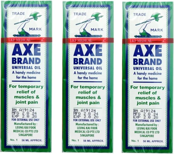 Axe Brand Universal Oil(Muscle, Joint, and Backache Pain Relief) 56ml Pack of 3