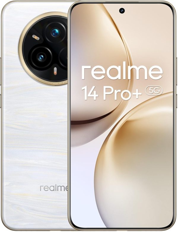 ⁦Realme 14 Pro+ Dual-SIM 512GB ROM + 12GB RAM (GSM Only | No CDMA) Factory Unlocked 5G Smartphone (Pearl White) - International Version⁩ - الصورة ⁦3⁩