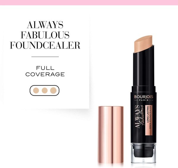 ⁦Bourjois, Always Fabulous Stick Foundcealer. 400 Rose Beige, 7.3 g - 0.25 fl oz⁩ - الصورة ⁦4⁩