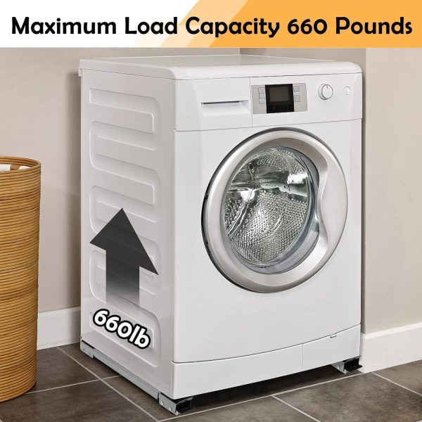 ⁦Appliance Rollers Heavy Duty, Extendable Appliance Rollers Mobile Washing Machine Base Easily Move Washing Machines, Dryers, Refrigerators, Furniture, Stand Hold Up to 300kgs⁩ - الصورة ⁦7⁩