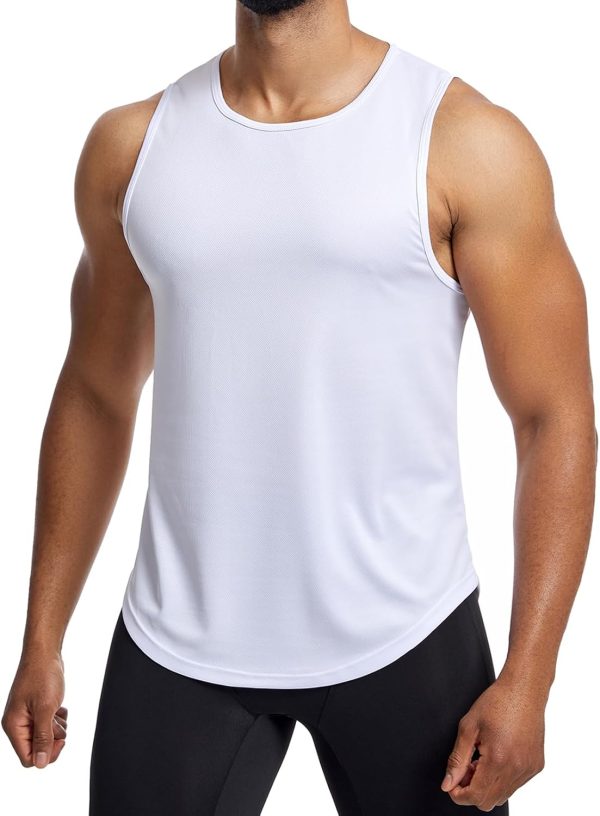 Towintec Mens Mesh Workout Tank Tops Muscle Sleeveless Fitness Tee Shirts Summer Dry Fit Gym Training T-Shirt Athletic Cloth