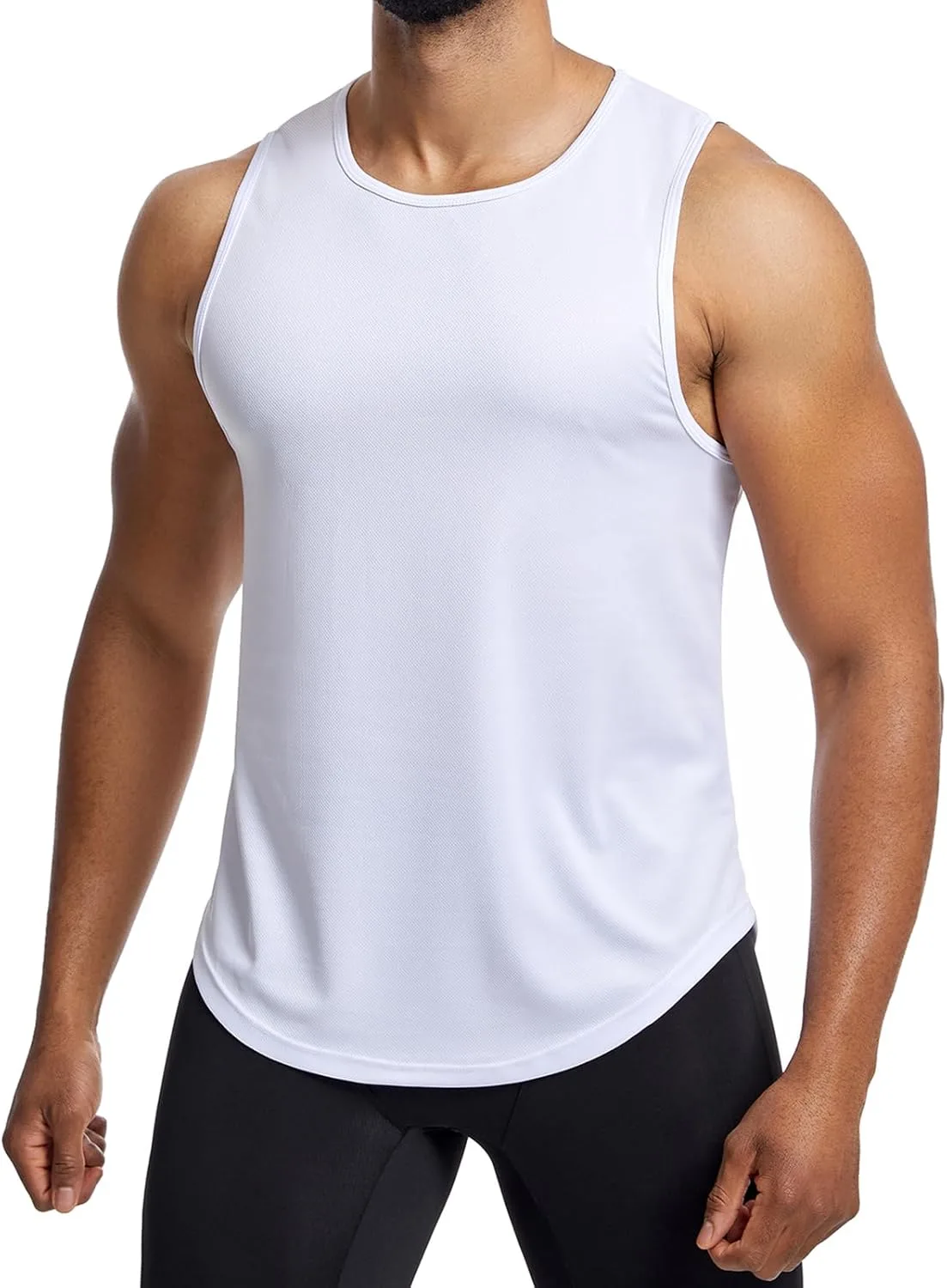 Towintec Mens Mesh Workout Tank Tops Muscle Sleeveless Fitness Tee Shirts Summer Dry Fit Gym Training T-Shirt Athletic Cloth