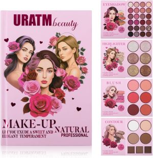 Azonee Foldable Makeup Palette Set, High-Chroma Eye Makeup Palette, Portable and Long-Lasting | Contour Blush Highlight Eyeshadow, 43 Shades for A Variety of Looks, Cosmetics Gift Set