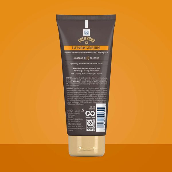 ⁦Gold Bond Men's Essentials Everyday Moisture Daily Body & Hand Cream, 6.5 oz., With Vitamin C⁩ - الصورة ⁦3⁩