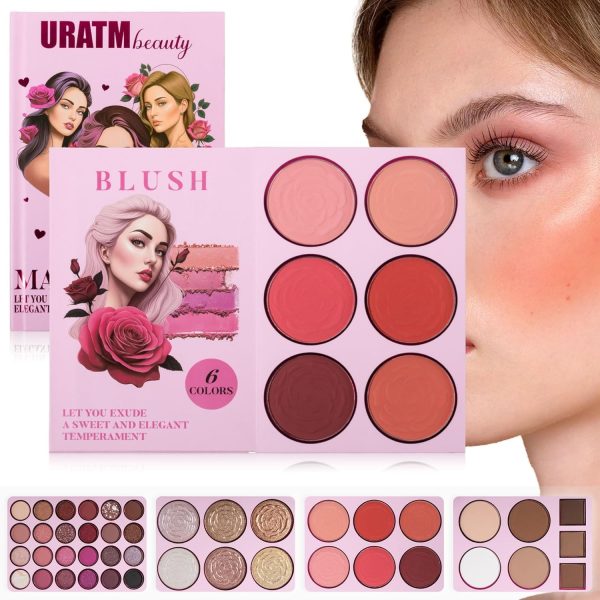 ⁦Azonee Foldable Makeup Palette Set, High-Chroma Eye Makeup Palette, Portable and Long-Lasting | Contour Blush Highlight Eyeshadow, 43 Shades for A Variety of Looks, Cosmetics Gift Set⁩ - الصورة ⁦7⁩