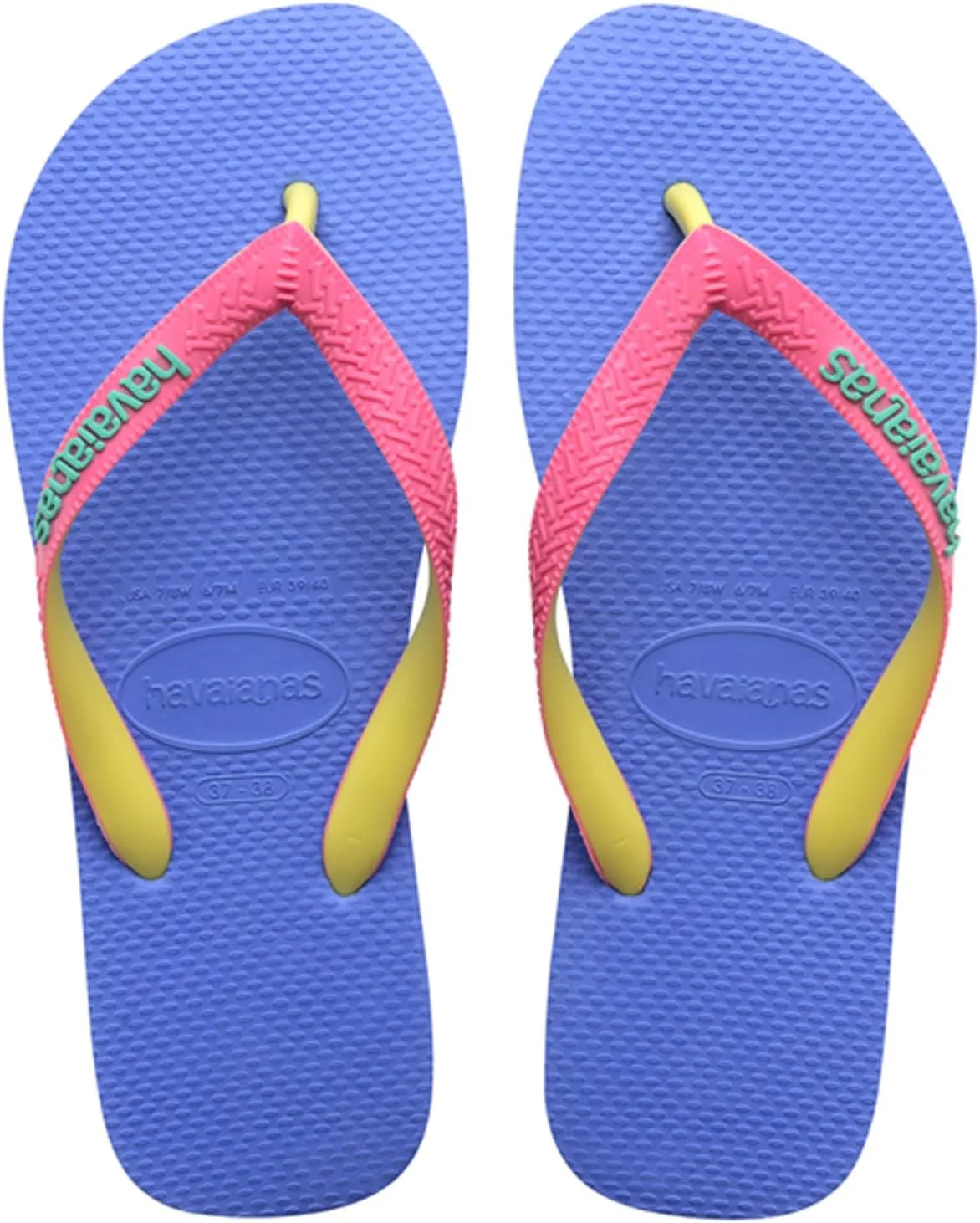 Havaianas Unisex's Top Logomania Flip Flops, Ruby Red, 43/44 EU
