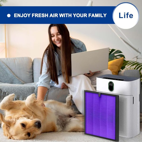 ⁦ADDFRESH HY4866 Air Purifier Replacement Filter Compatible with MORENTO HY4866 and YIOU M1 Air Purifier - 2 Pack Premium H13 True HEPA Filters + 1 Cleaning Brush (Multifunction Version)⁩ - الصورة ⁦6⁩