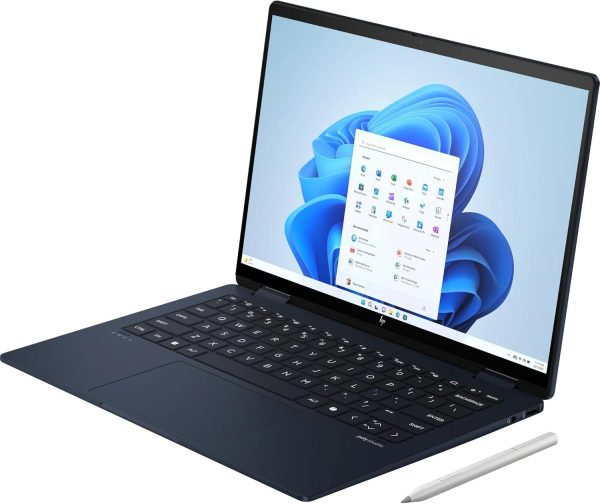 ⁦HP Envy x360 2-in-1 Laptop 14, 14" 2.8K, Touch screen, Intel Core Ultra 7-155U, Intel Integrated Graphics, 16GB RAM, 1TB SSD, Windows 11 Home, Atmospheric blue - A24VXEA⁩ - الصورة ⁦3⁩