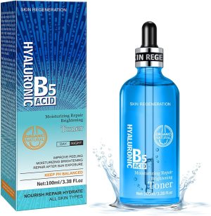 TERRIFI Hyaluronic Acid & B5 Face Toner, Hydrating Essence Water for Moisture and Skin Plumping, Smooths, Firms, and Lifts for Restored Elasticity and Reduced Dryness